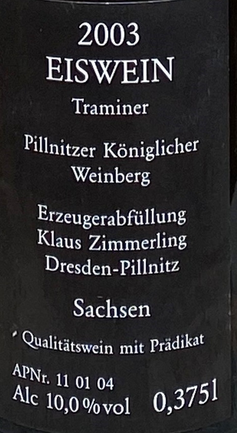2003 Eiswein vom Traminer – Bild 2