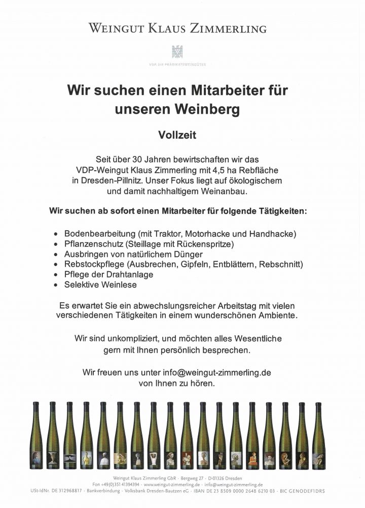 Wir brauchen Hilfe im Weinberg!
